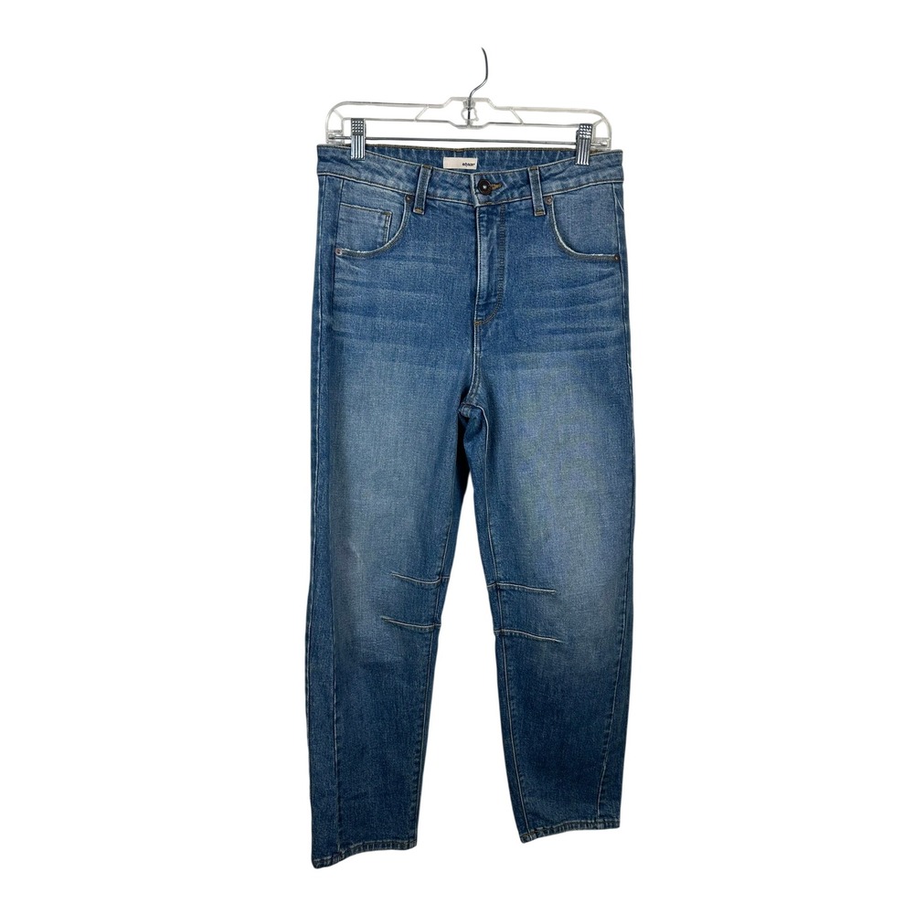 Edyson Jack Barrel Leg Jeans Women 26 Blue Excellent High Rise Darted Knee Denim